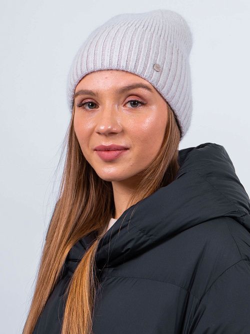 ТИНА Шапка женская серый жемчуг ELITE LINE 