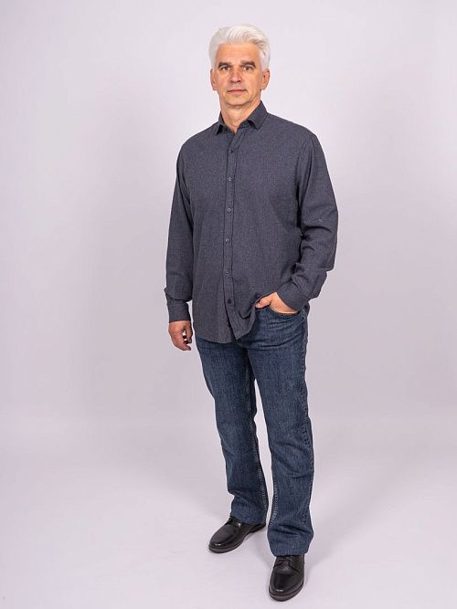 820-1250.P094.Y002.L.XB0301 Рубашка мужская синий LUXOR 