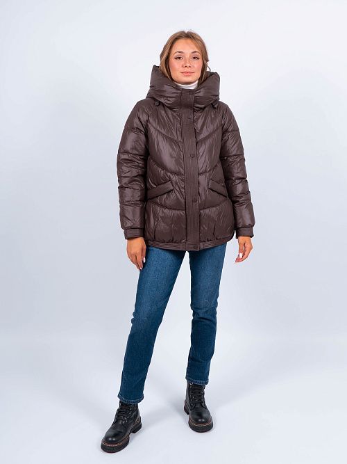 GWD4667I-G168 Куртка женская коричневая ICEbear 