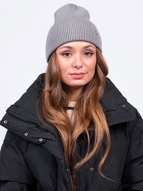 ЛЭВЭЛ Шапка женская стальной MISKORKI 