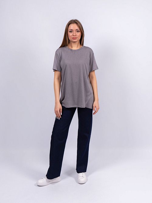 9501 Футболка женская серый SELF 