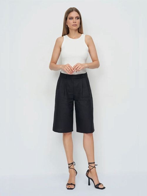 7773-ИЛ23 Шорты женские черный ELECTRA STYLE 