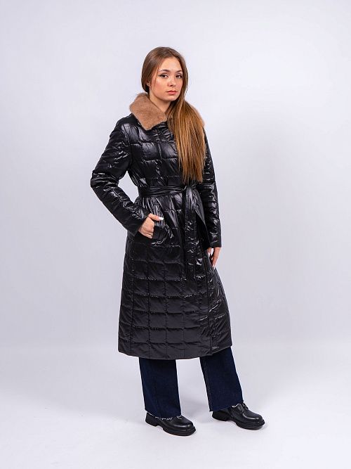 M25539-YT1 Пальто женское черный ILAMONER 