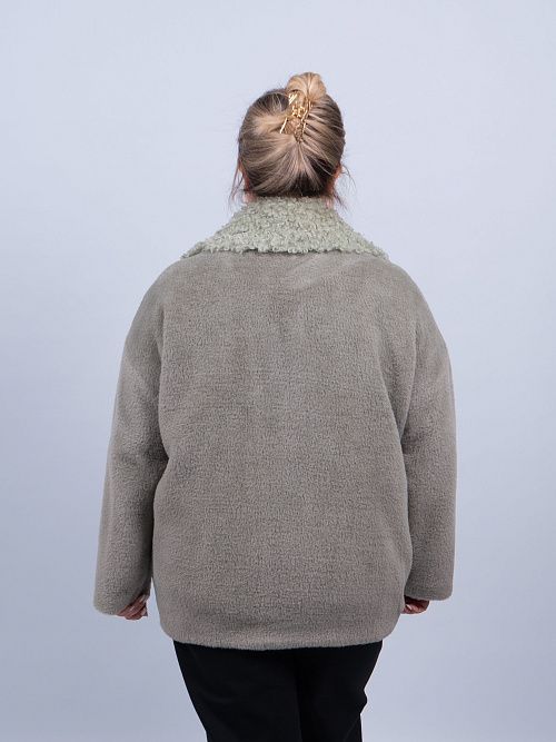 Дубленка укороченная Торони женская зеленый KЛЮКVА 