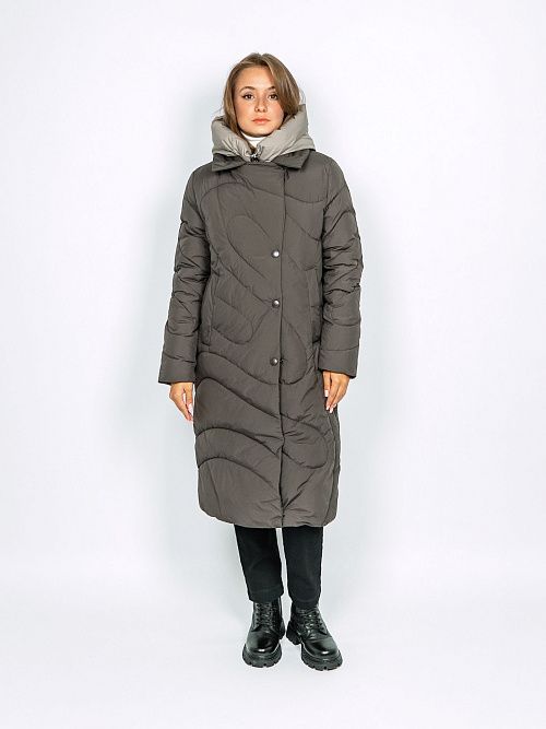 78107/4 Пальто женское зеленый Baimuni 