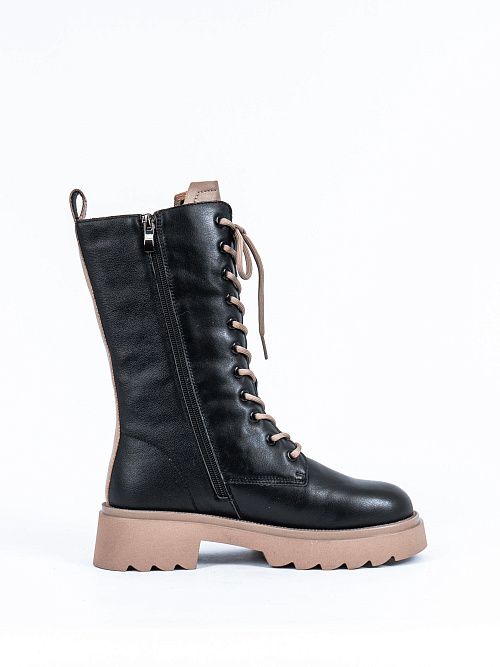 DH-W24-WLM3-62257-1(W) Полусапоги женские черный Covani 