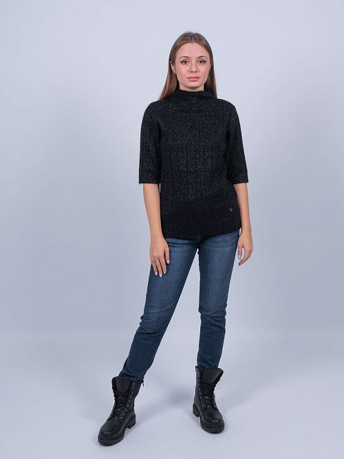 KZK-8320 Джемпер женский черный SERIANNO 