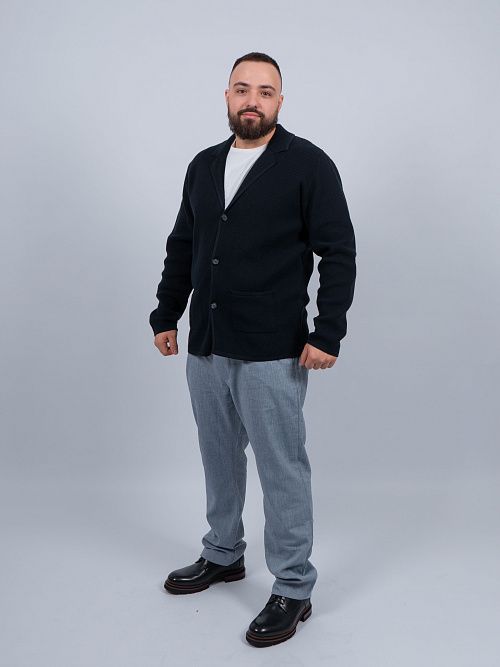 826-0211.O019.Y000.L.XB0301 Кардиган мужской синий LUXOR 