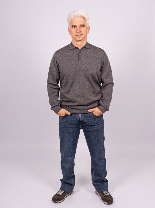 823-0605.O019.Y001.L.S0101 Поло мужской серый LUXOR 