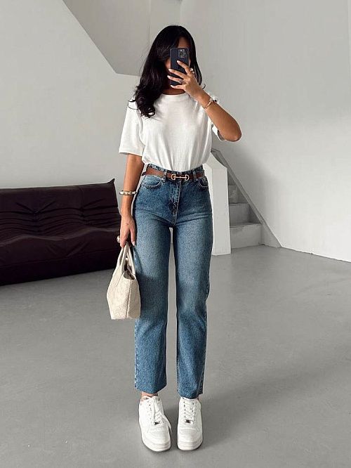 9561-С Джинсы женские синий GIRL 