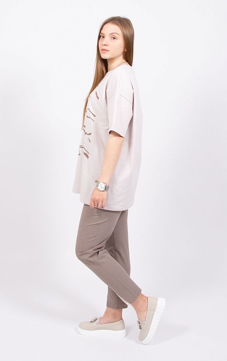 EBT3161 Футболка женская бежевый VERY NEAT 