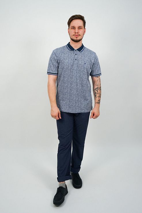 821-1248.O491.Y000.L.B0211 Поло мужская синий LUXOR 