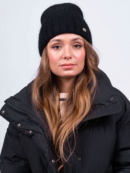 МАРГО Шапка женская черный ELITE LINE 