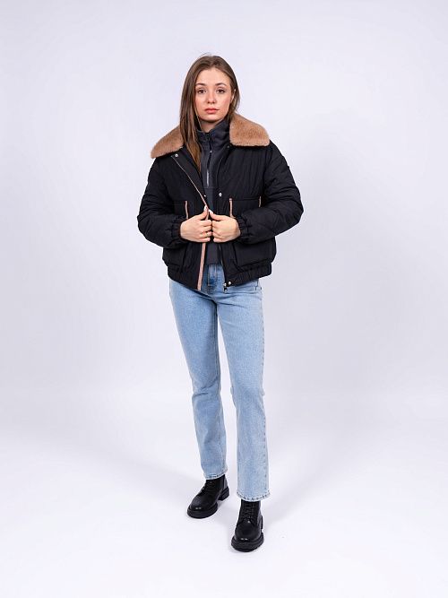 9167-1 Куртка женская черный Baimuni 