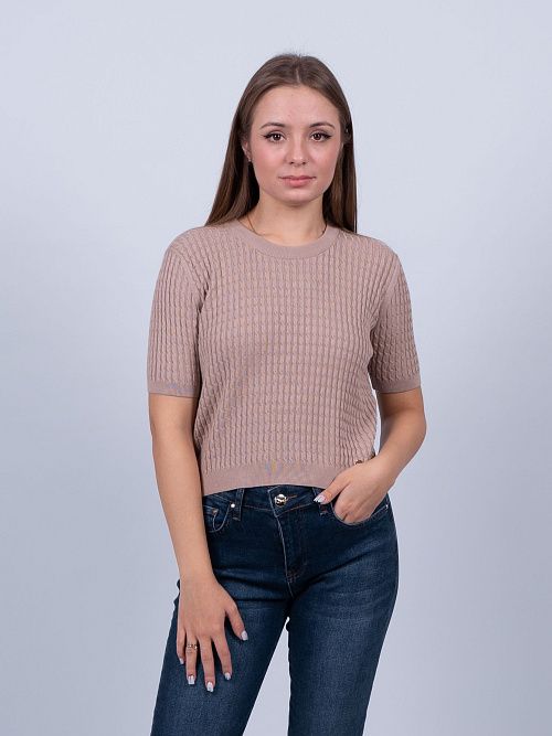 KZK-7002 Джемпер женский темно-бежевый SERIANNO 