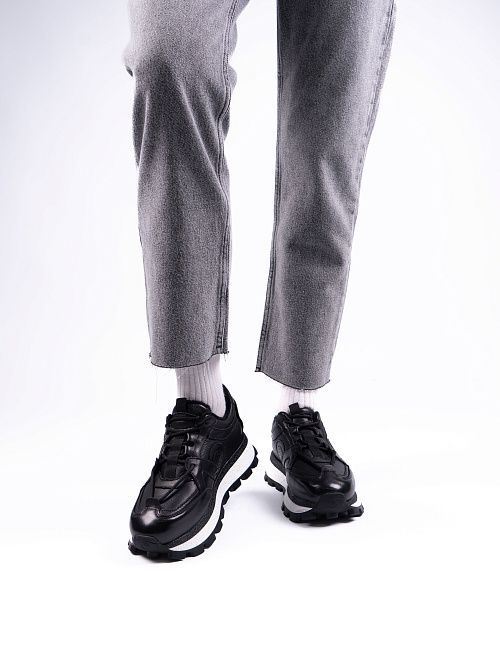 8330-RA6115-1 Полуботинки женские натуральная кожа черный 365 