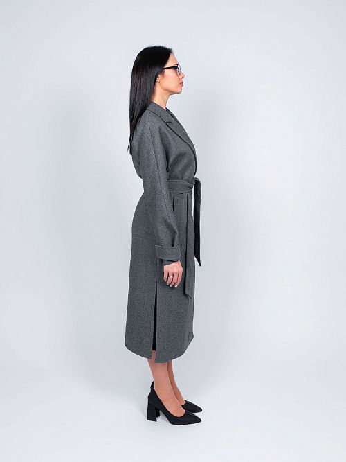 KR-309-Рубчик-12 Пальто женское антрацит 365 