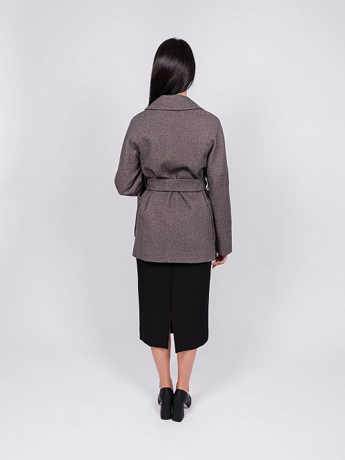 KR-292-МИЛЛ-1 Пальто женское темно-коричневый 365 