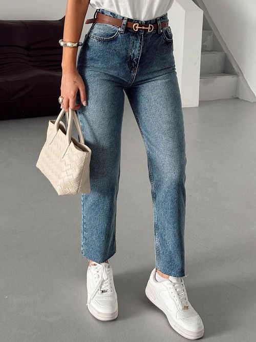 9561-С Джинсы женские синий GIRL 