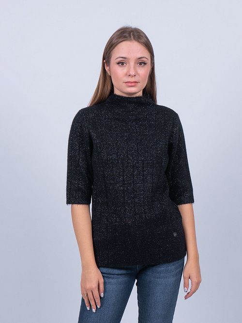 KZK-8320 Джемпер женский черный SERIANNO 