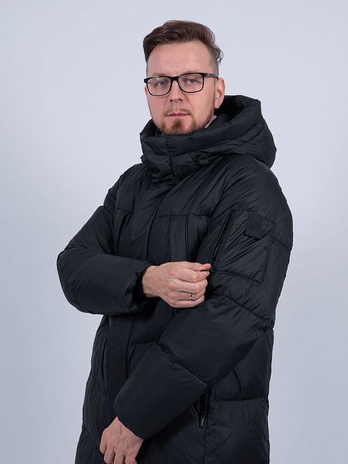 MWD3480I-902 Пальто мужское черный ICEbear 