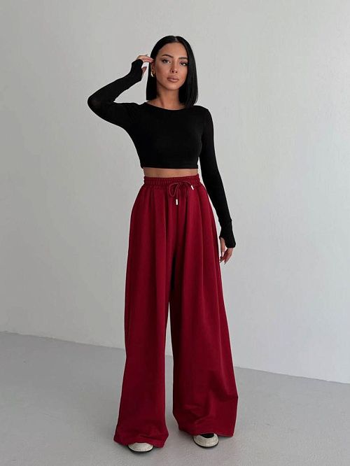 4547-bordo Брюки женские бордовый GIRL 