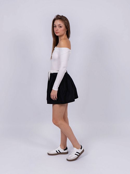 7451 Юбка-шорты женские черный GIRL 