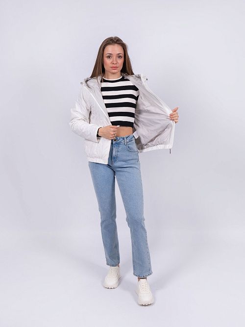 5216-002 Куртка женская белый ICEBEAR 