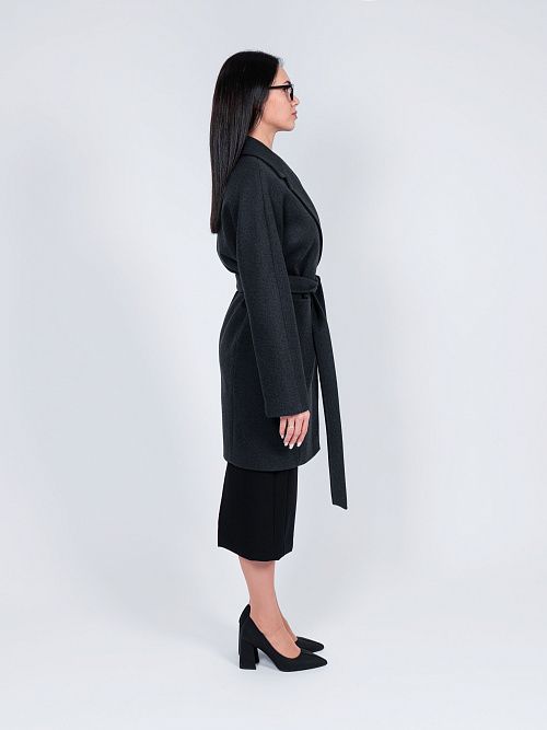 KR-293-Рубчик-14 Пальто женское темно-серый 365 