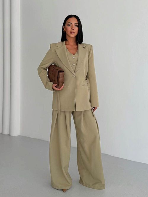 7476-green Пиджак женский зеленый GIRL 