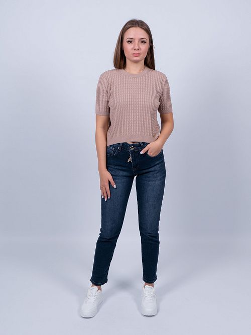 KZK-7002 Джемпер женский темно-бежевый SERIANNO 