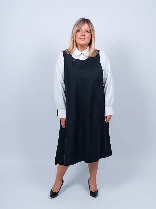 Нуар Сарафан женский темно-синий ZAR STYLE 