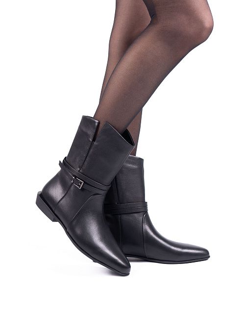 JA332Y-X123-P8008 Ботинки женские натуральная кожа черный 365 