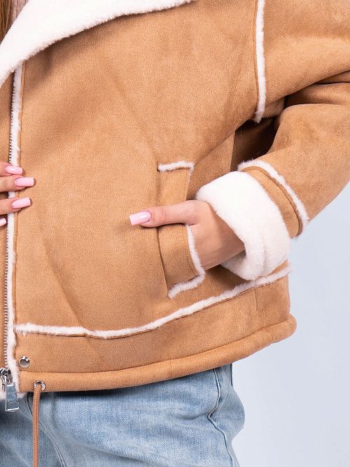 Дубленка женская коричневый Camel Sempati 