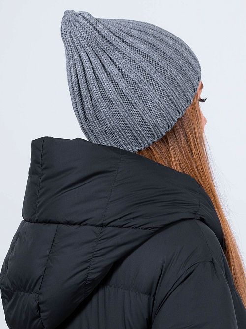 ЛАЙКА Шапка женская темно-серый ELITE LINE 