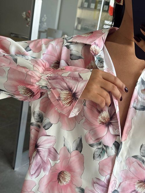 7486 Блузка женская розовый GIRL   