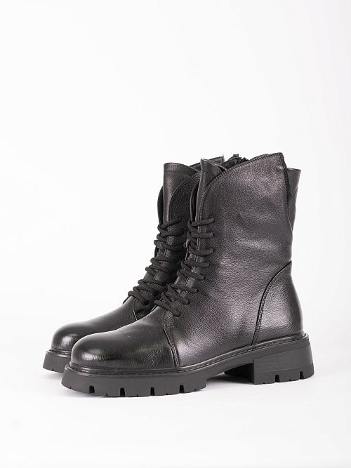 JA223-H1364-1ZM Ботинки женские натуральная кожа черный 365 