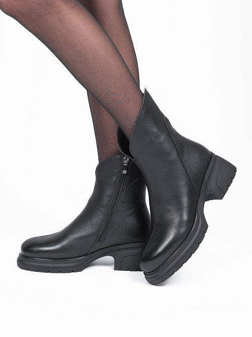 AS248-H367-17ZM Ботинки женские натуральная кожа черный 365 