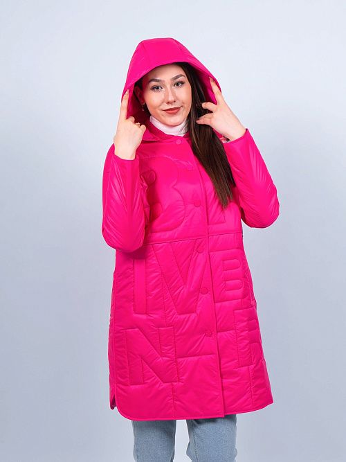 M23911 Куртка удлиненная женская фуксия ILAMONER 