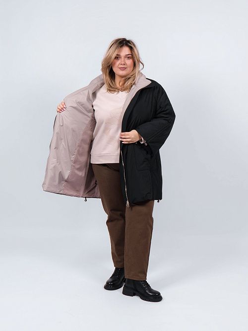 9101 Пальто женское черный Baimuni 