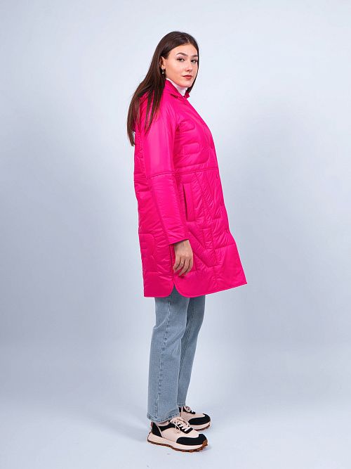 M23911 Куртка удлиненная женская фуксия ILAMONER 