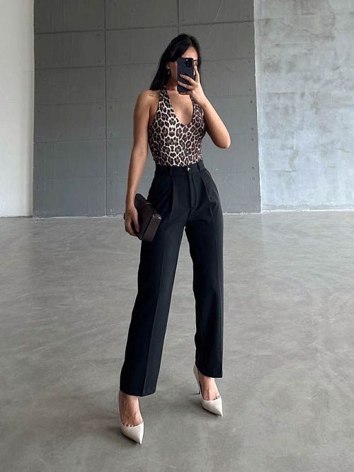 4118 Брюки женские черный GIRL 