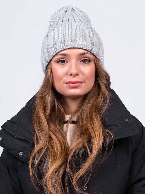 МЕНДИ Шапка женская светло-серый ELITE LINE 