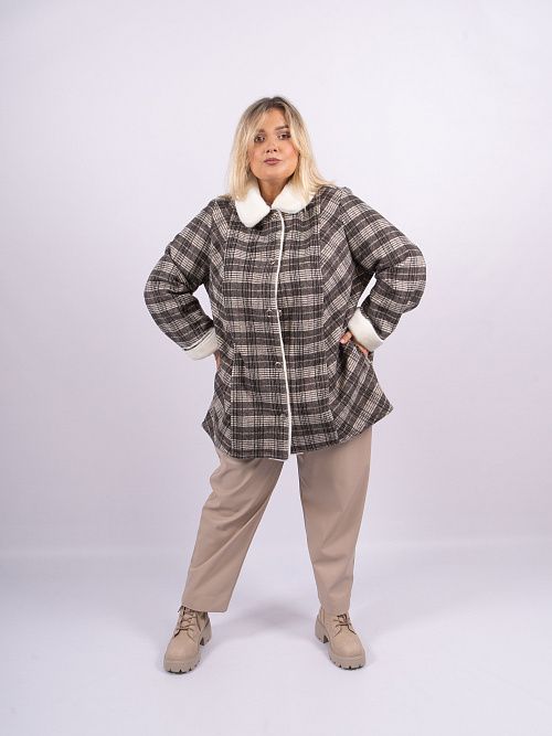 Дубленка Джеки женская коричневый ZAR STYLE 