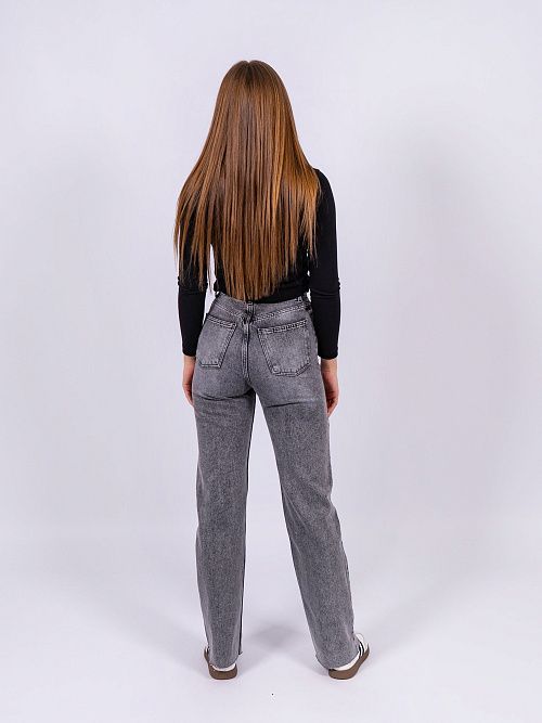 9560 Джинсы женские серый GIRL 
