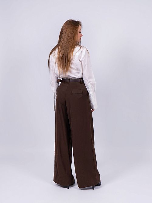 8763 Брюки женские темно-коричневые NAVI  