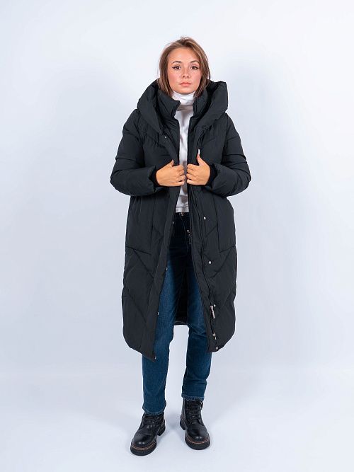 GWD4713I-G901 Пальто женское черный PURELIFE 