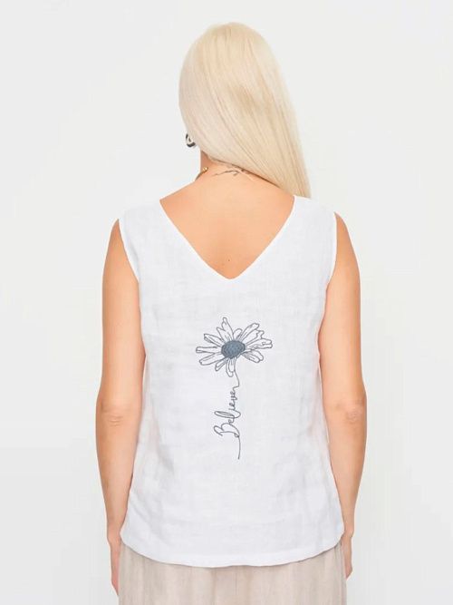 52134-БЛ Блузка женская белый ELECTRA STYLE 