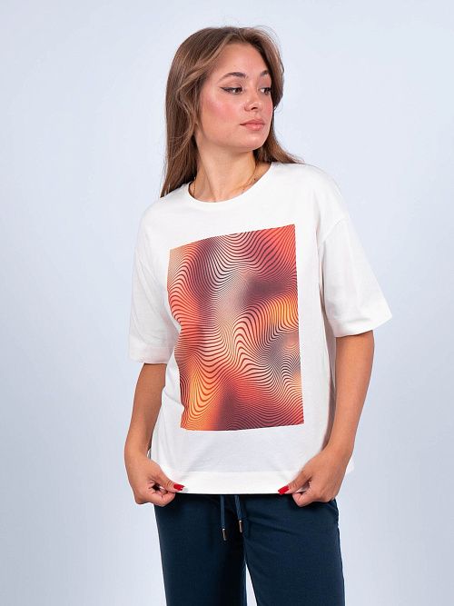 ЕВТ3240/ Футболка женская сливочный VERY NEAT 