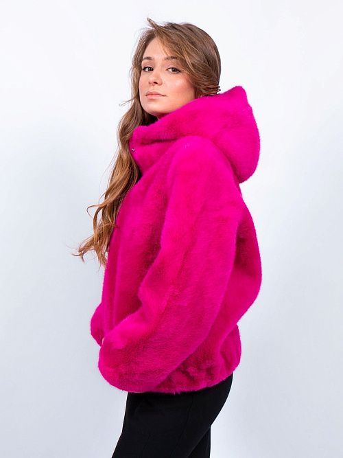 25-ELSX-009-3 Полушубок женский фуксия Sempati 